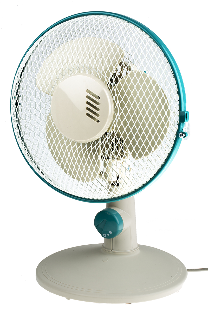 RS PRO Desk Fan 230mm blade diameter 2 speed 230 V with plug: Type C - European Plug