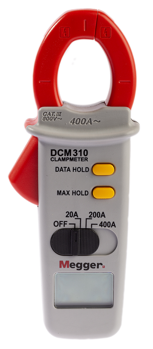 Megger DCM310 Clamp Meter, Max Current 400A ac CAT III 600V With RS Calibration