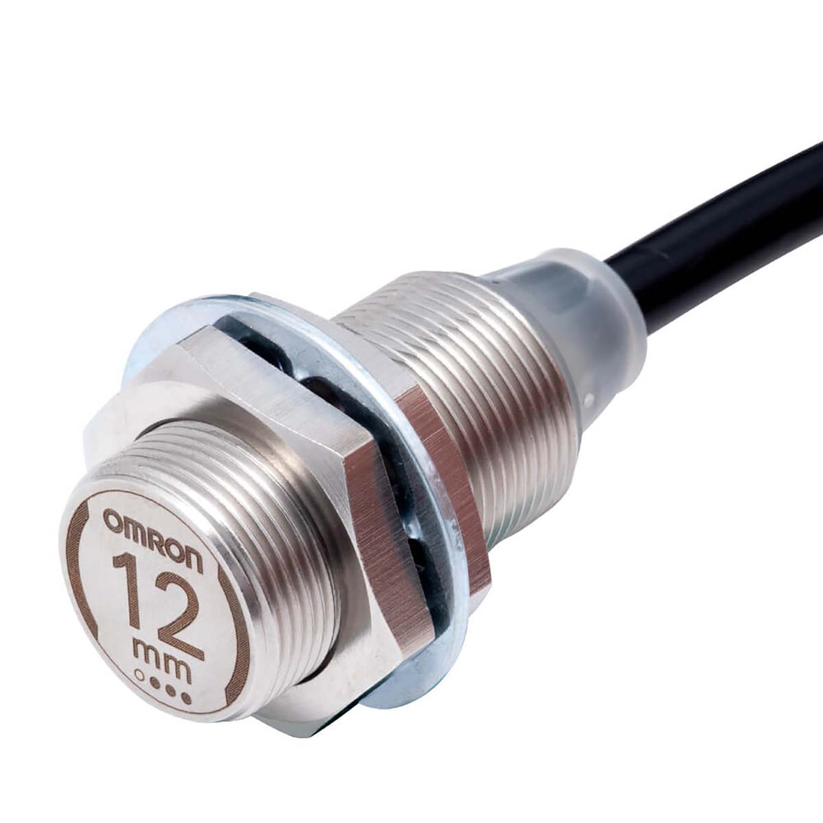 Omron Inductive Threaded Barrel Proximity Sensor, M18, 12 mm Detection, NPN NO, 10 → 30 V dc