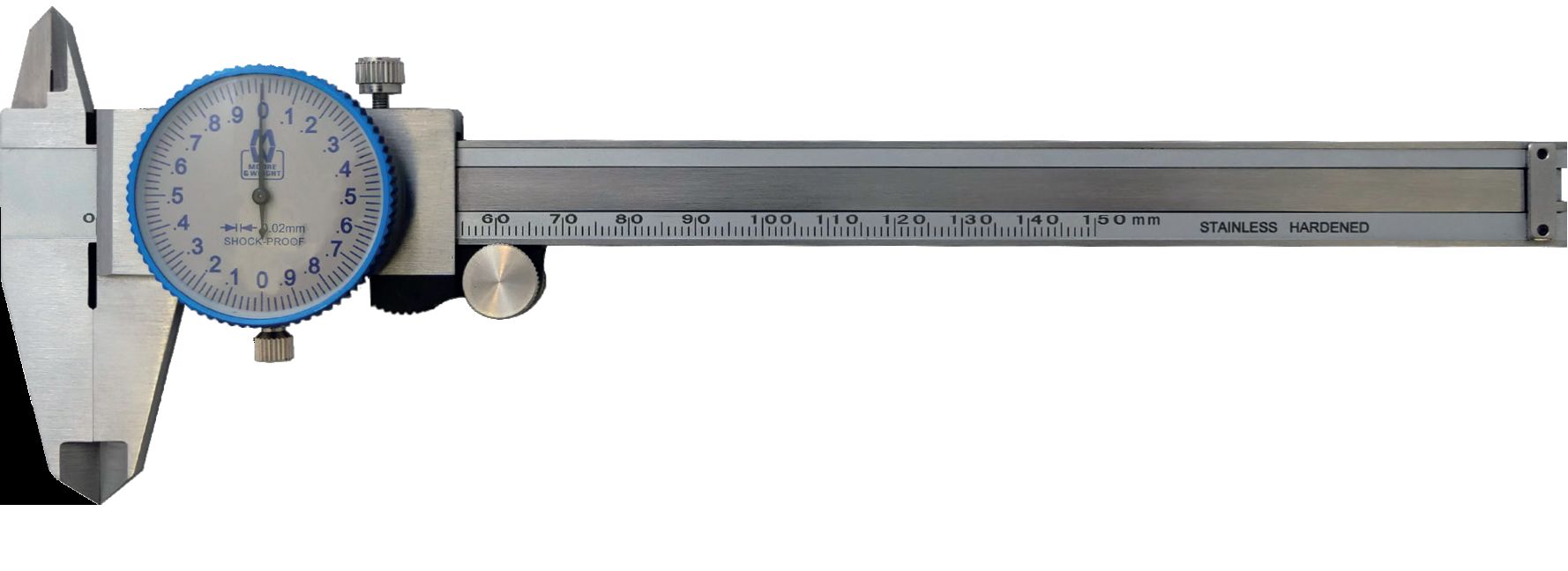 Moore & Wright Dial Caliper 0.02 Resolution, Metric