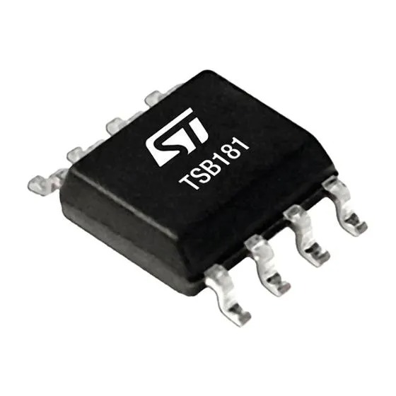 TSB181IYDT STMicroelectronics, Operational Amplifier, 3 MHz, 8-Pin 36 V SO-8