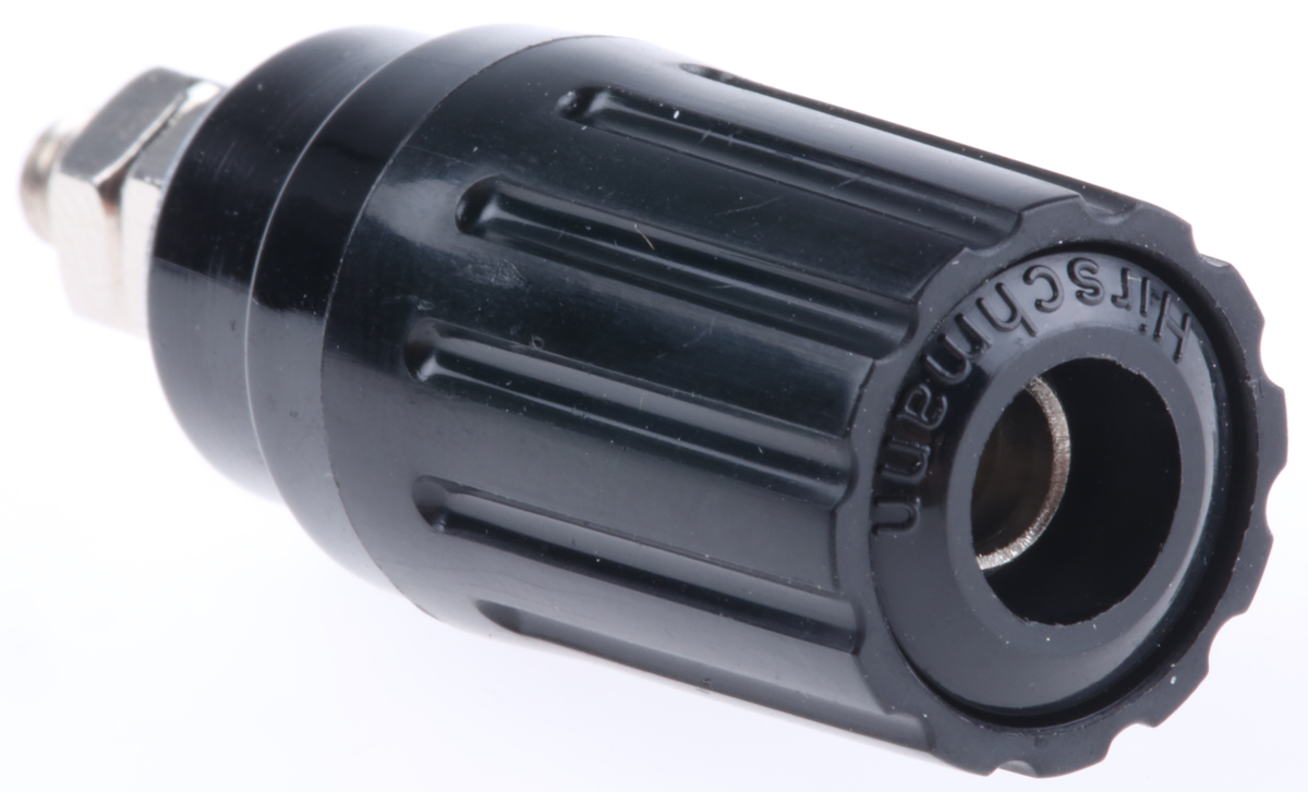 Hirschmann Test & Measurement 35A, Black Binding Post With Brass Contacts and Nickel Plated