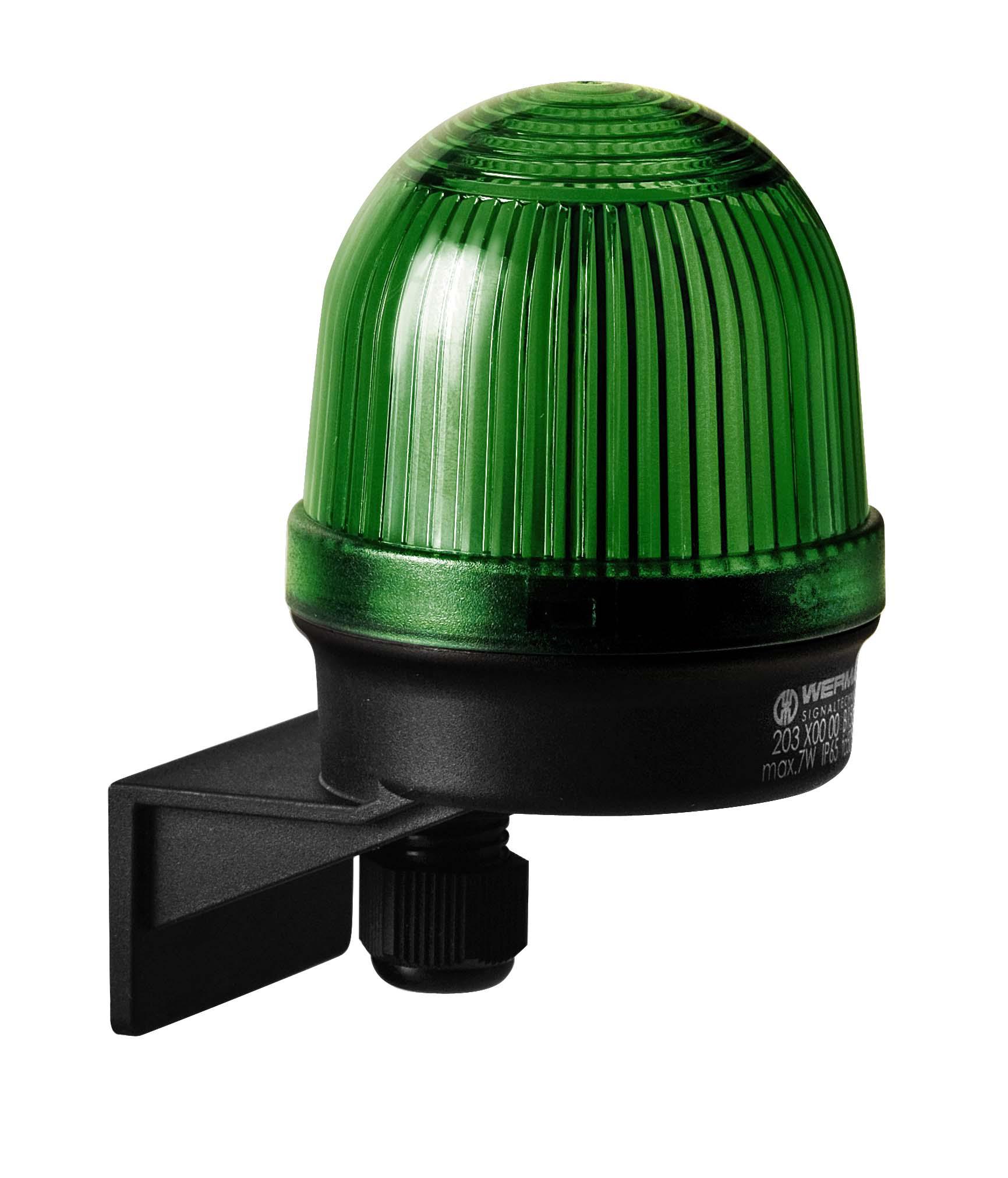 Werma 203 Series Green Continuous lighting Beacon, 12 → 230 V, Wall Mount, Filament Bulb, IP65