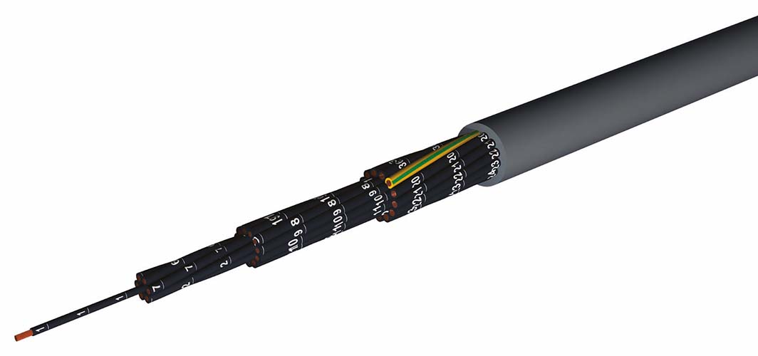 AXINDUS CAELIFLEX Control Cable, 7 Cores, 0.5 mm² 20 AWG, Unscreened, 100 m, Grey Polyvinyl Chloride Sheath