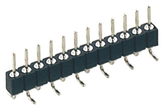 Preci-Dip 830 Series Straight Surface Pin Header, 12 Contact(s), 2 mm Pitch, 1 Row, Unshrouded