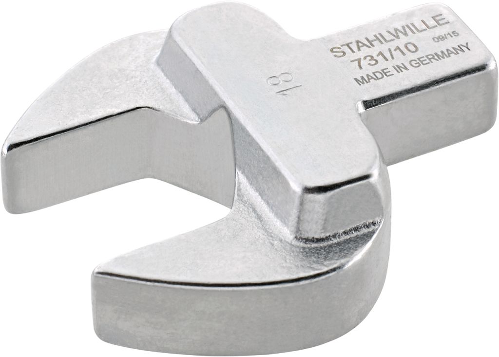 STAHLWILLE 731/10 Series Open Ended Insert Open-Ended Shell Tool, 16.0 mm, 9 x 12mm Insert, Chrome Plated Finish