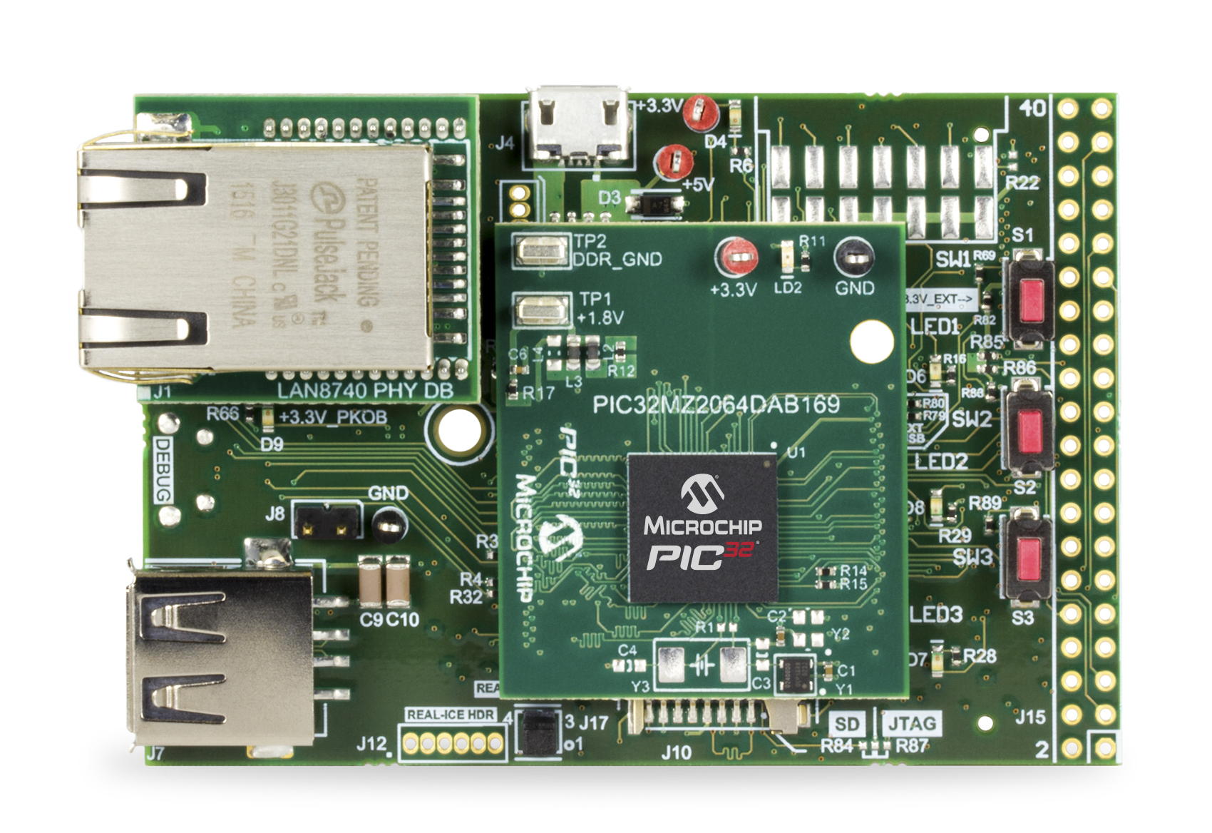 Microchip PIC32MZ Embedded Graphics Development Kit DM320010