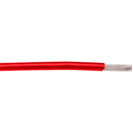 Alpha Wire Hook-up Wire TEFLON Series Red 0.14 mm² Hook Up Wire, 26 AWG, 12601, 30.5m, PTFE Insulation, 2843/7 RD005