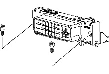 Female Right Angle DVI Connector 29 Way 3A 40 V ac