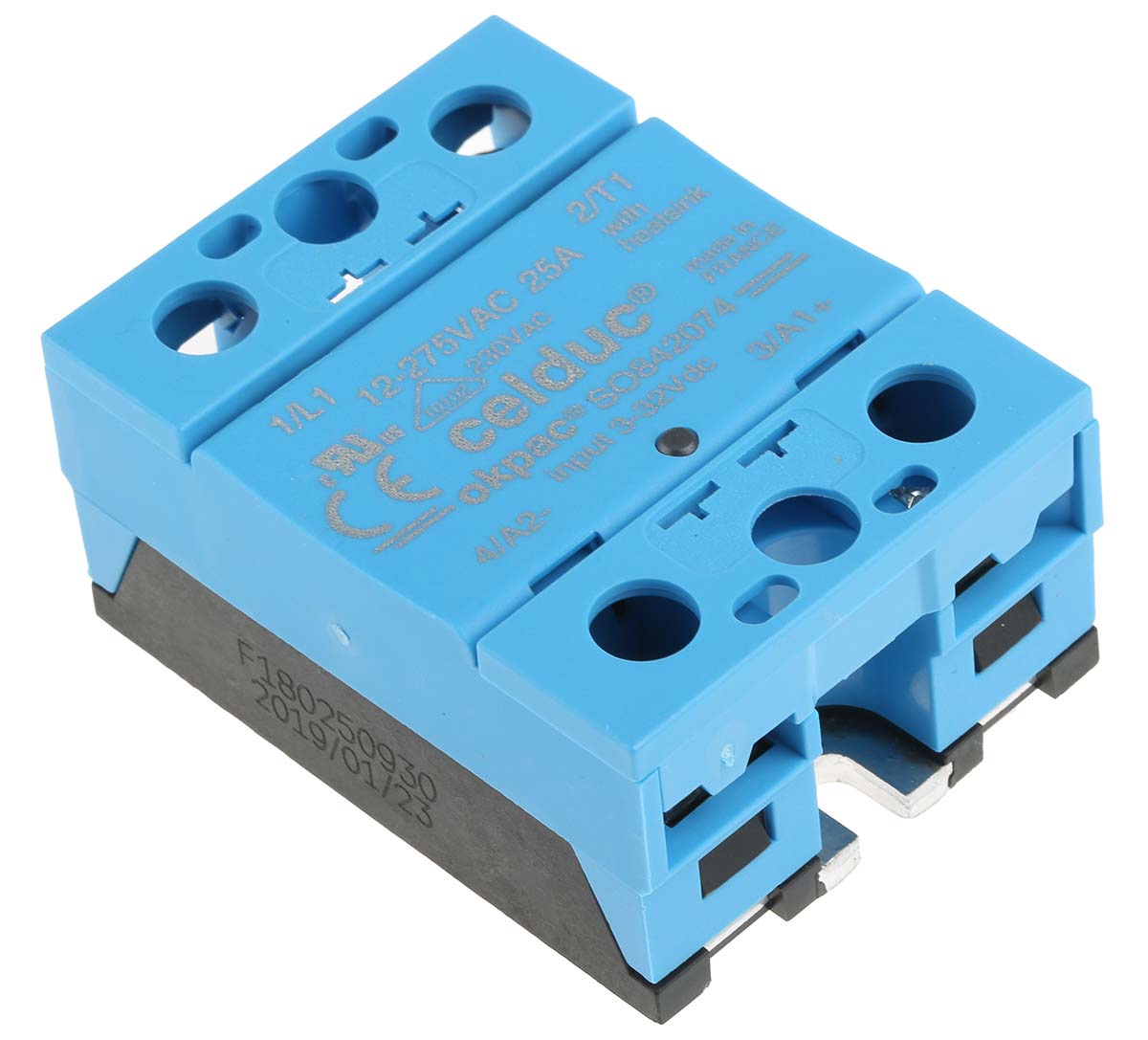 Celduc SO8 Series Solid State Relay, 25 A Load, Panel Mount, 275 V rms Load, 32 V Control