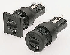 Bulgin 10A Panel Mount Fuse Holder for 5 x 20mm Fuse, 1P, 250V ac