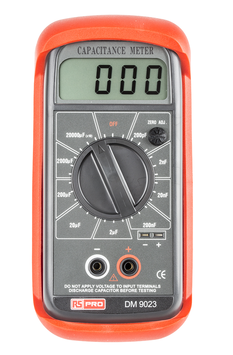 RS PRO Handheld Capacitance Meter 20mF With RS Calibration