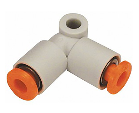 SMC KQ2 Series Elbow Tube-toTube Adaptor, Push In 6 mm to Push In 6 mm, Tube-to-Tube Connection Style