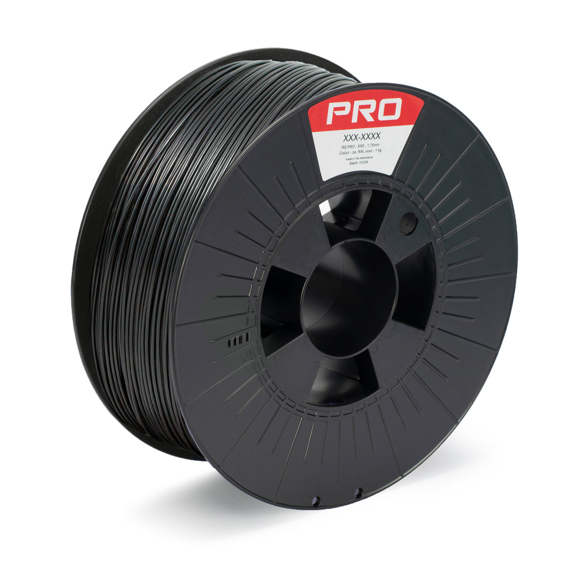 RS PRO 1.75mm Black FLEX 45 3D Printer Filament, 1kg