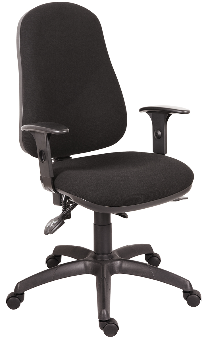 RS PRO Black Fabric Typist Chair