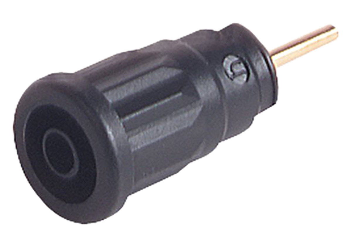Hirschmann Test & Measurement Black Female Banana Socket, 4 mm Connector, Solder Termination, 24A, 1000V ac/dc, Gold
