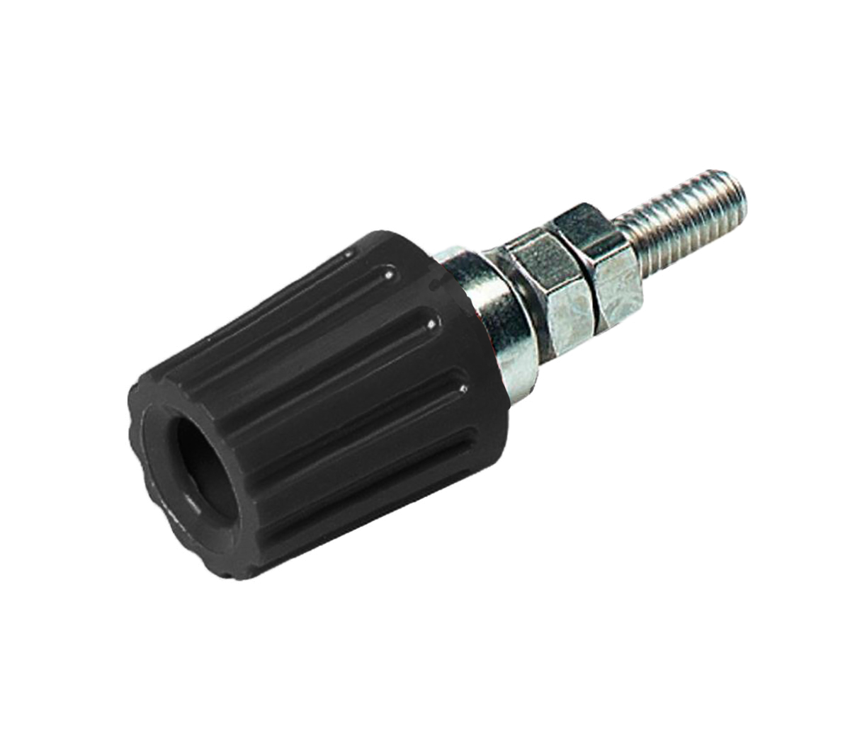 Hirschmann Test & Measurement 35A, Black Binding Post With Brass Contacts and Nickel Plated