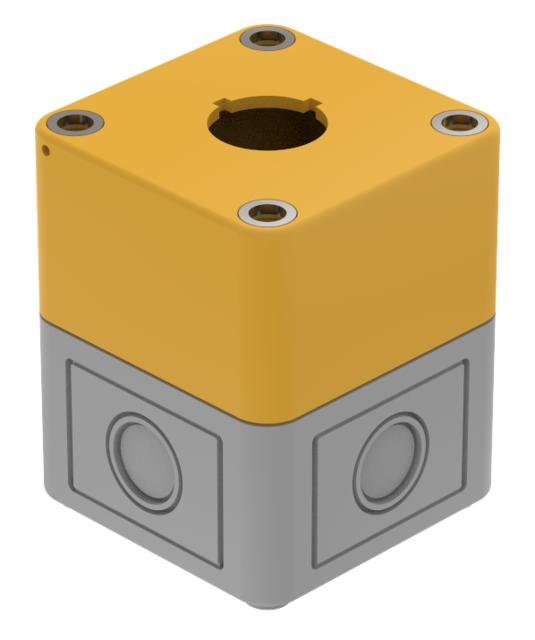 EAO Grey Plastic 4 Enclosure - 1 Hole 22.3mm Diameter
