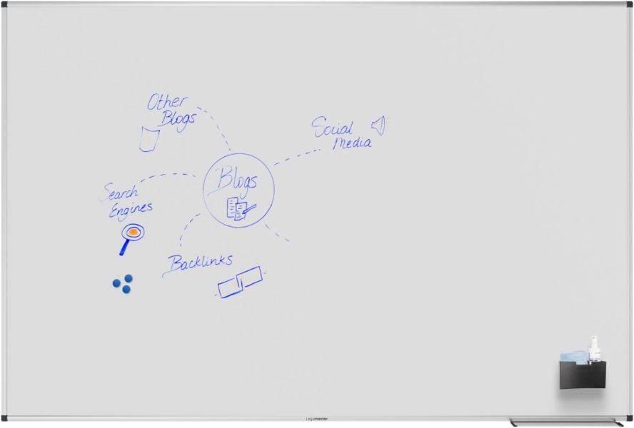 Legamaster White Board, 120cm Height, 180cm Width