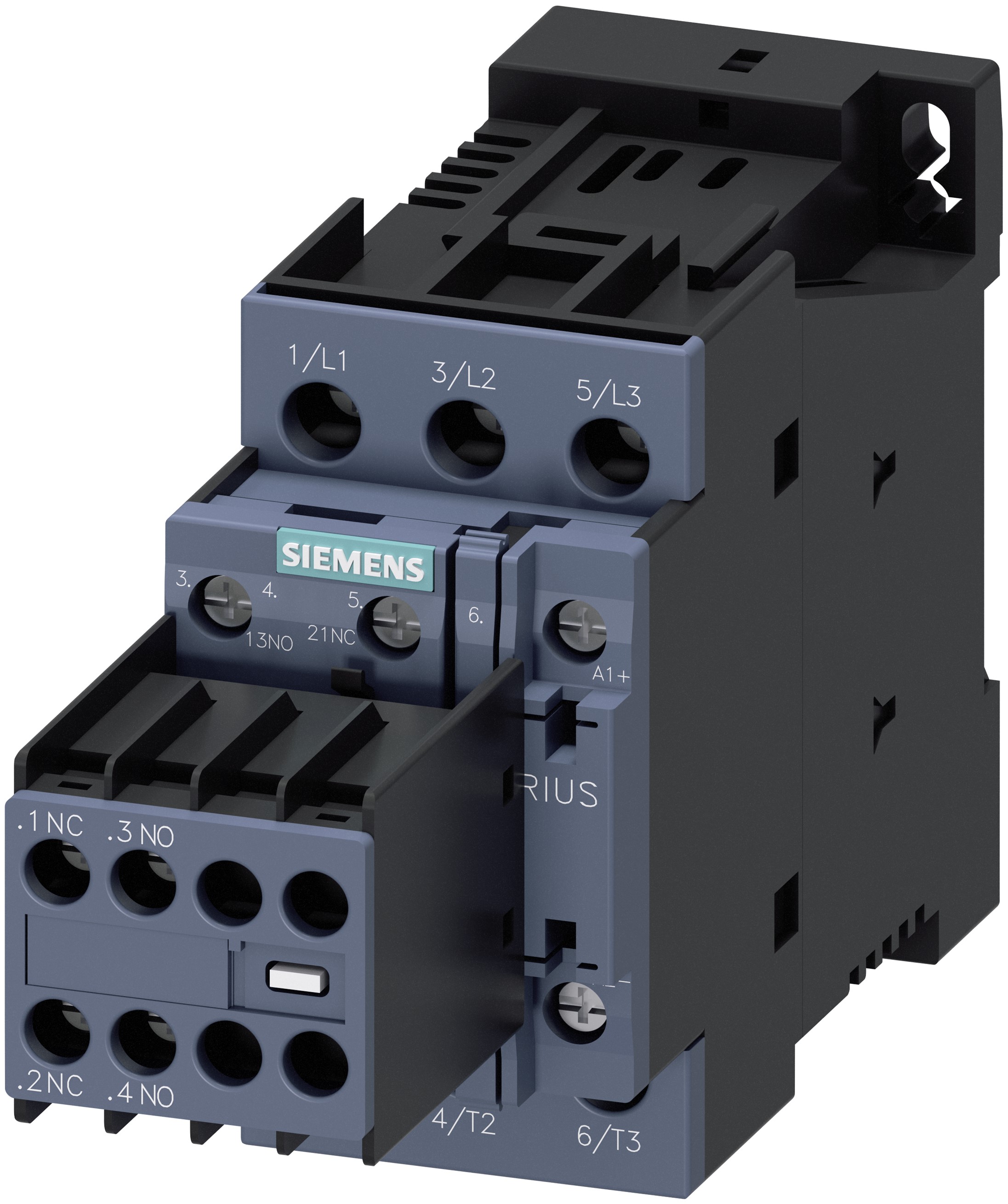 Siemens SIRIUS 3RT Size S0, 3RT2 Contactor, 24 V dc Coil, 3-Pole, 38 A, 18.5 kW, 2NO + 2NC