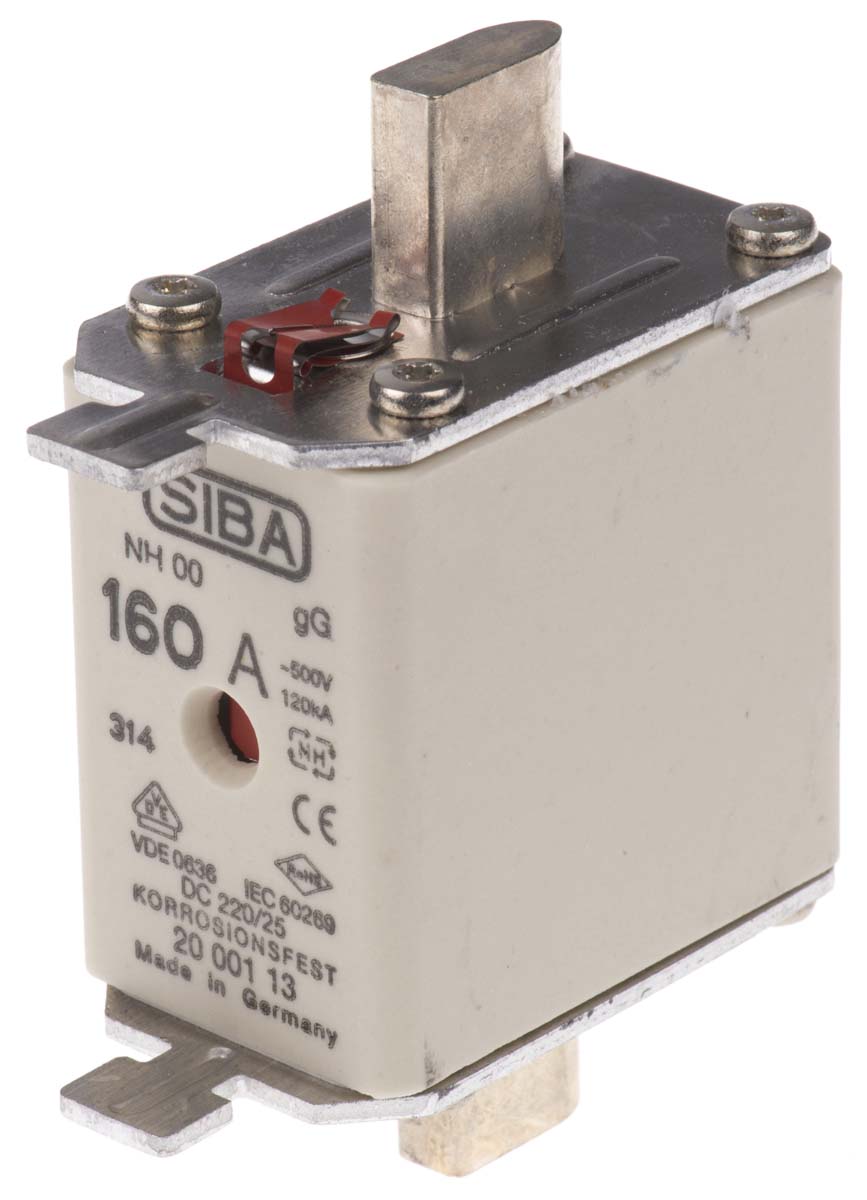 SIBA 160A NH Fuse, NH00, 500V ac