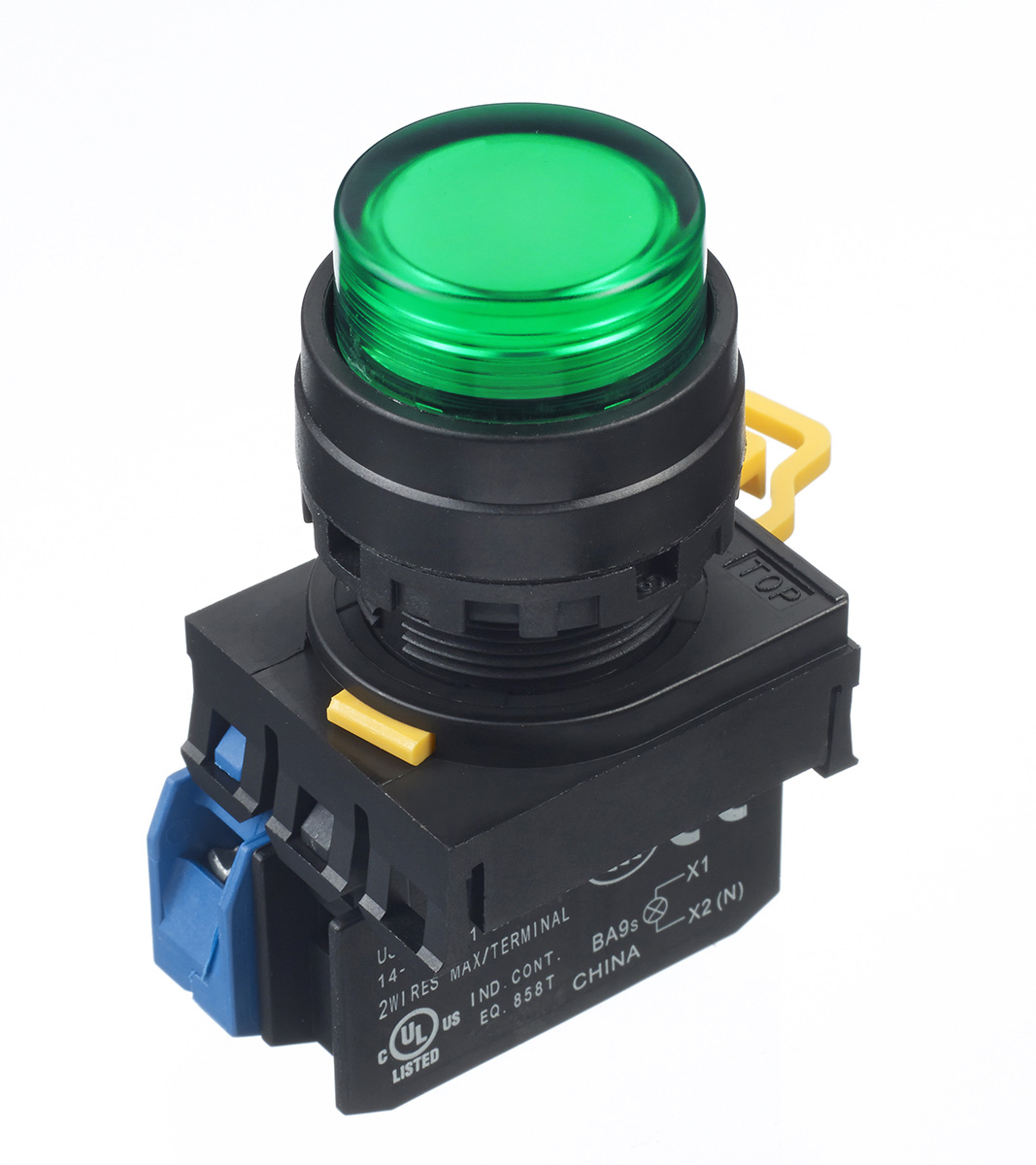 Idec YW Series Illuminated Push Button Complete Unit, Panel Mount, 22mm Cutout, SPST, IP65