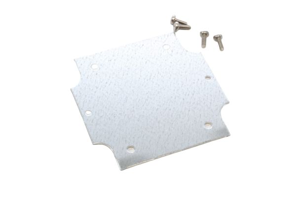 Hammond Steel Mounting Plate, 90mm W, 90mm L for Use with 1554 &amp; 1555 E, E2 &amp; EE2 Enclosures, EE
