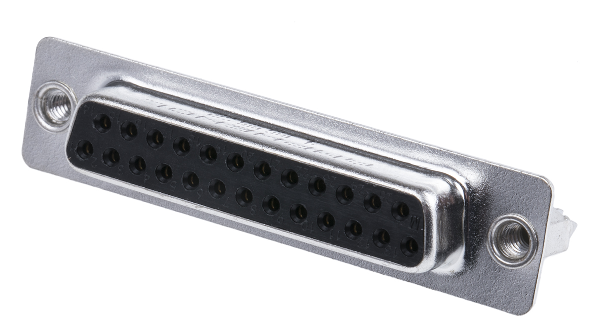Amphenol Communications Solutions L77SD 25 Way Panel Mount D-sub Connector Socket, 2.77mm Pitch, with 4-40 UNC,