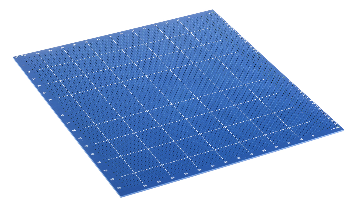 Vero Technologies Single Sided Matrix Board FR4 With 75 x 86 1.02mm Holes, 2.54 x 2.54mm Pitch, 233.4 x 220 x 1.6mm