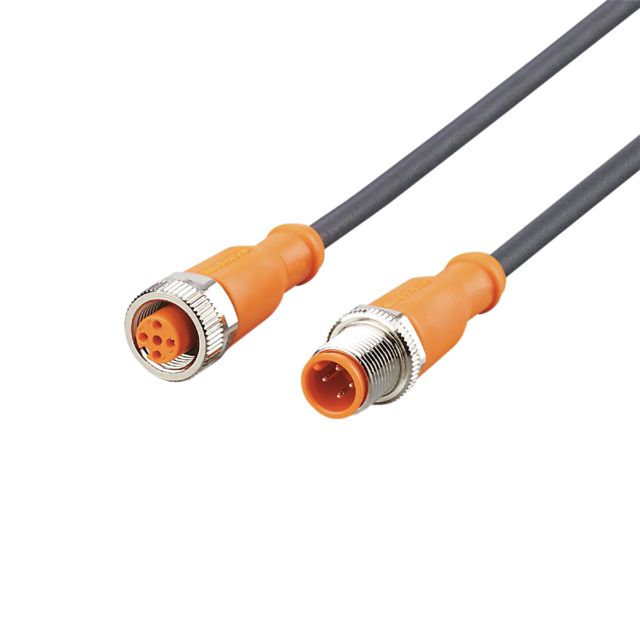 ifm electronic Male 1 way M12 to Female 1 way M12 Actuator/Sensor Cable, 0.8 m