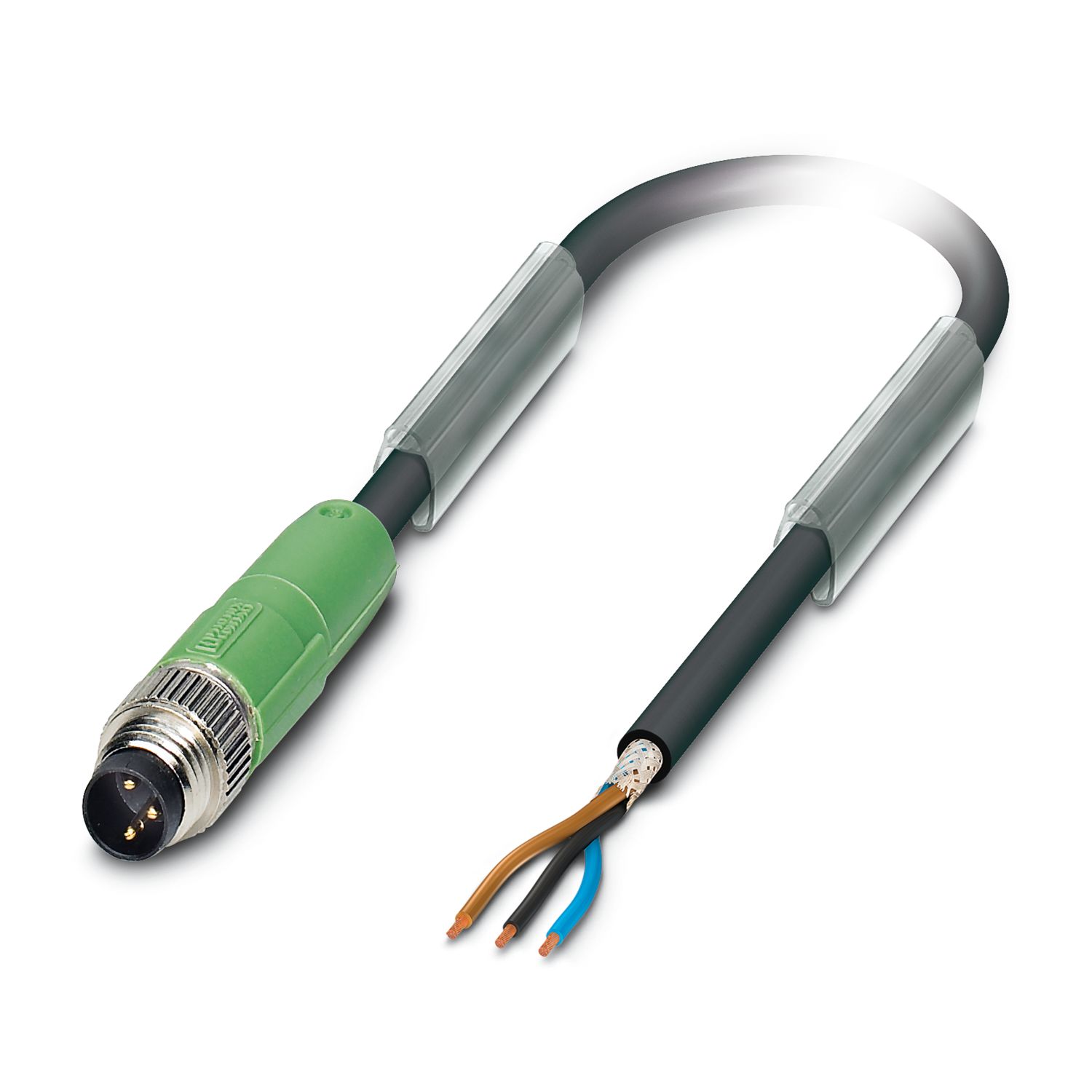 Phoenix Contact Male 3 way M8 to 3 way Free End Sensor Actuator Cable, 1.5 m