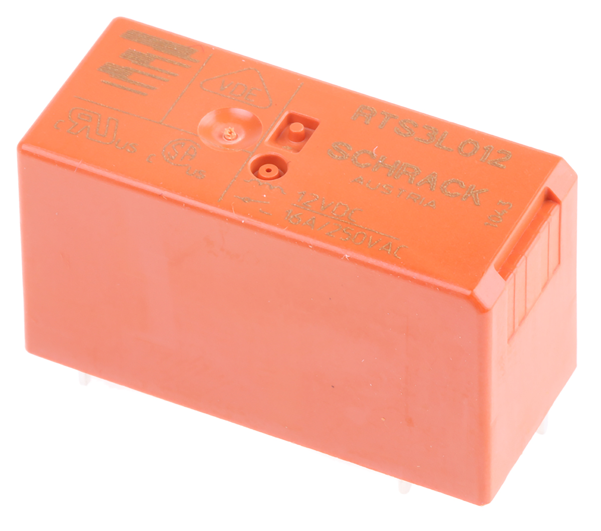 TE Connectivity PCB Mount Power Relay, 12V dc Coil, 16A Switching Current, SPST