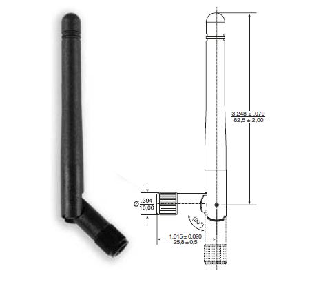 Ewon FAC90701_0000 Stubby WiFi Antenna, WiFi
