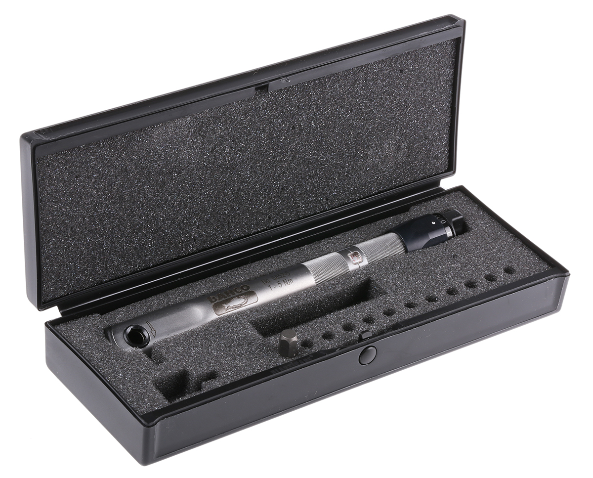 Bahco Click Torque Wrench, 1 → 5Nm, 1/4 in Drive, Square Drive