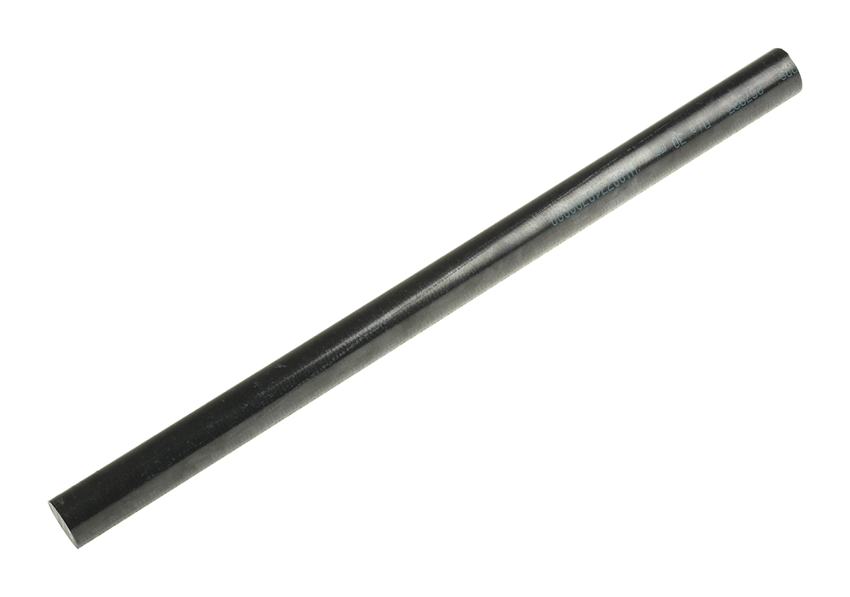 RS PRO Black Polyphenylene Sulphide (PPS) Rod, 500mm x 30mm Diameter
