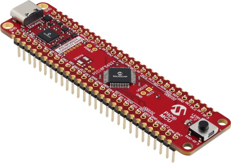 Microchip PIC18F56Q24 CURIOSITY NANO EVALUATION KIT Microcontroller Evaluation Kit EV01E86A