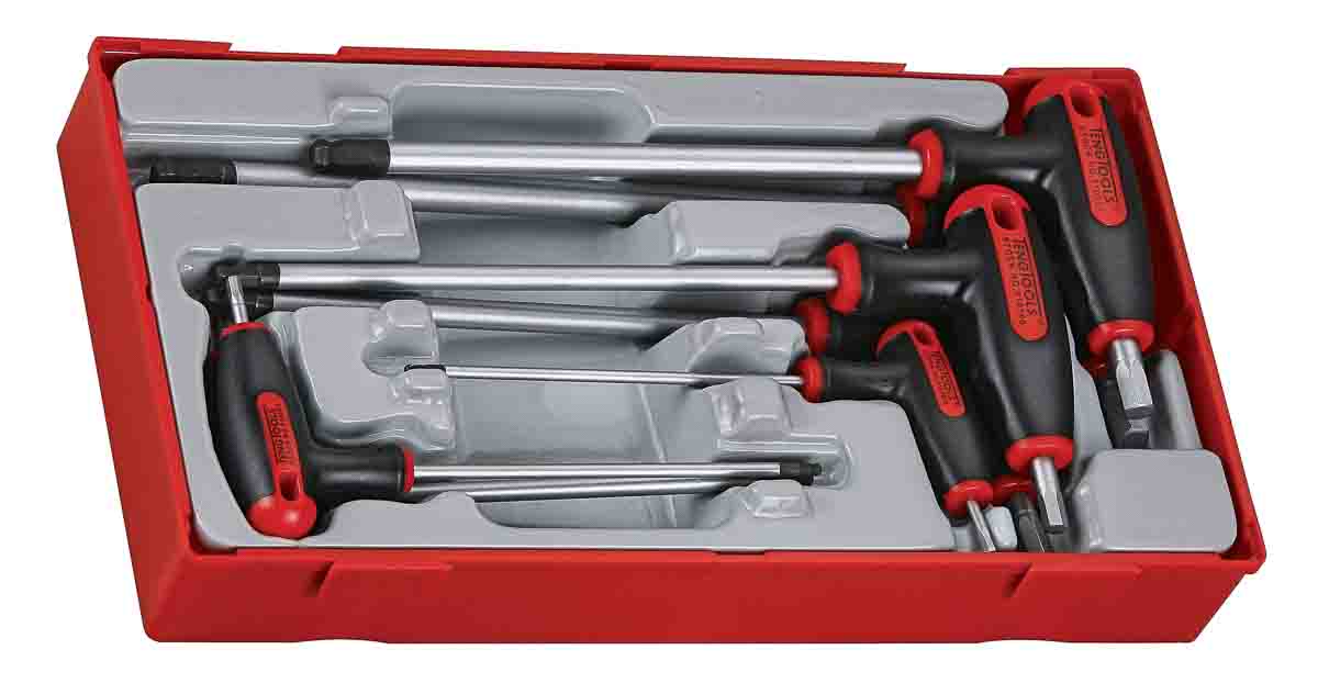 Teng Tools 7 piece L Shape Metric Hex Key Set, 2.5 → 8mm