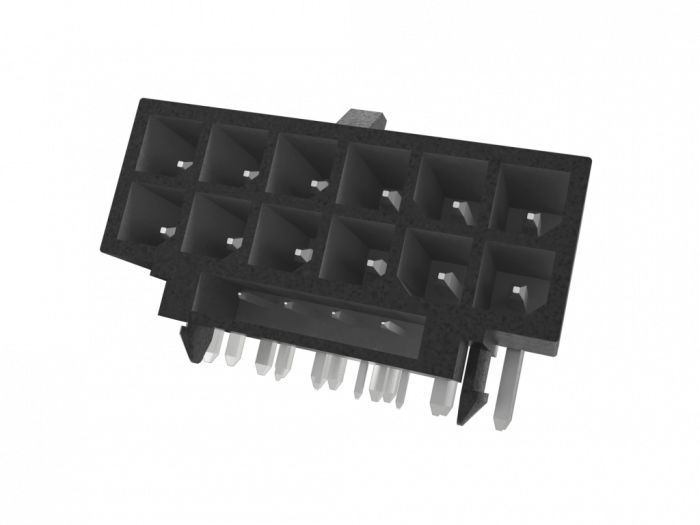 Amphenol Communications Solutions Minitek Pwr Series Right Angle Through Hole PCB Header, 16 Contact(s), 3 mm Pitch, 2
