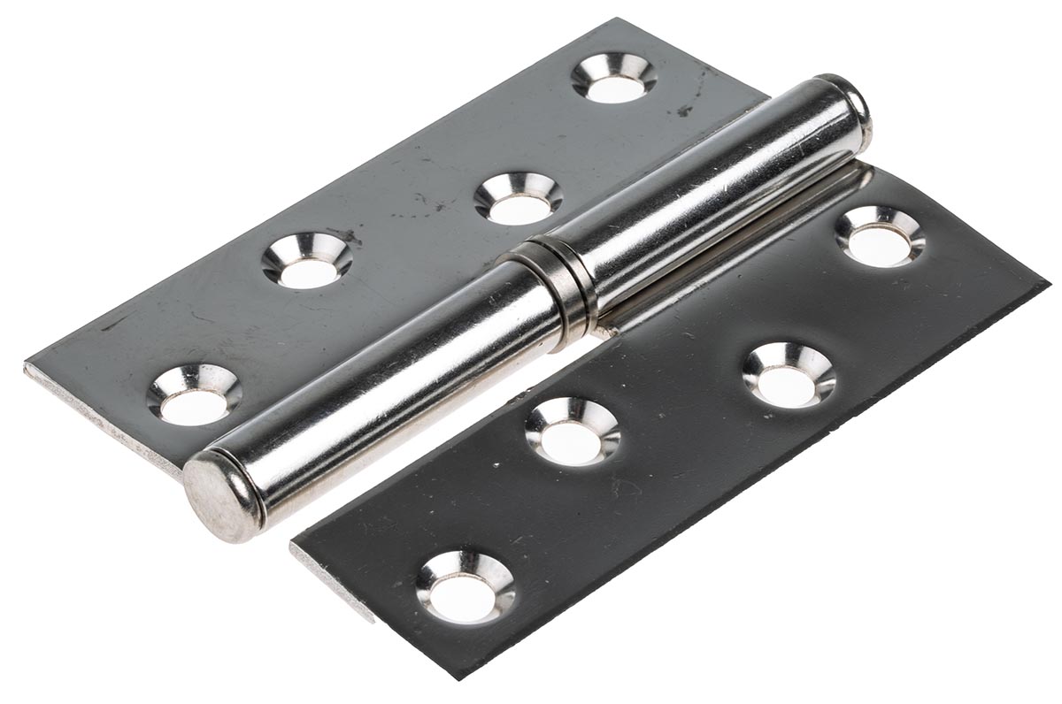 RS PRO Stainless Steel Butt Hinge with a Lift-off Pin, 102mm x 78mm x 2.5mm