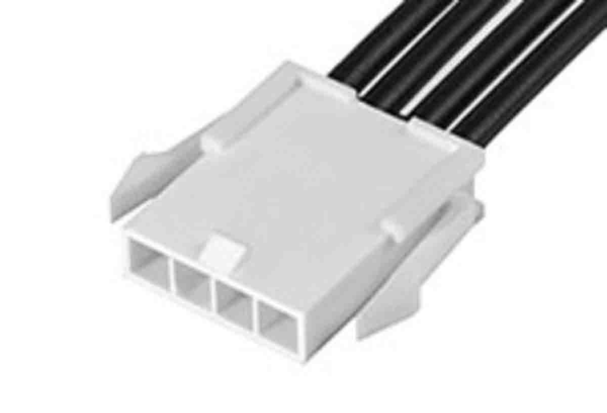 Molex 1 Way Female Mini-Fit Jr. to 1 Way Female Mini-Fit Jr. Wire to Board Cable, 600mm