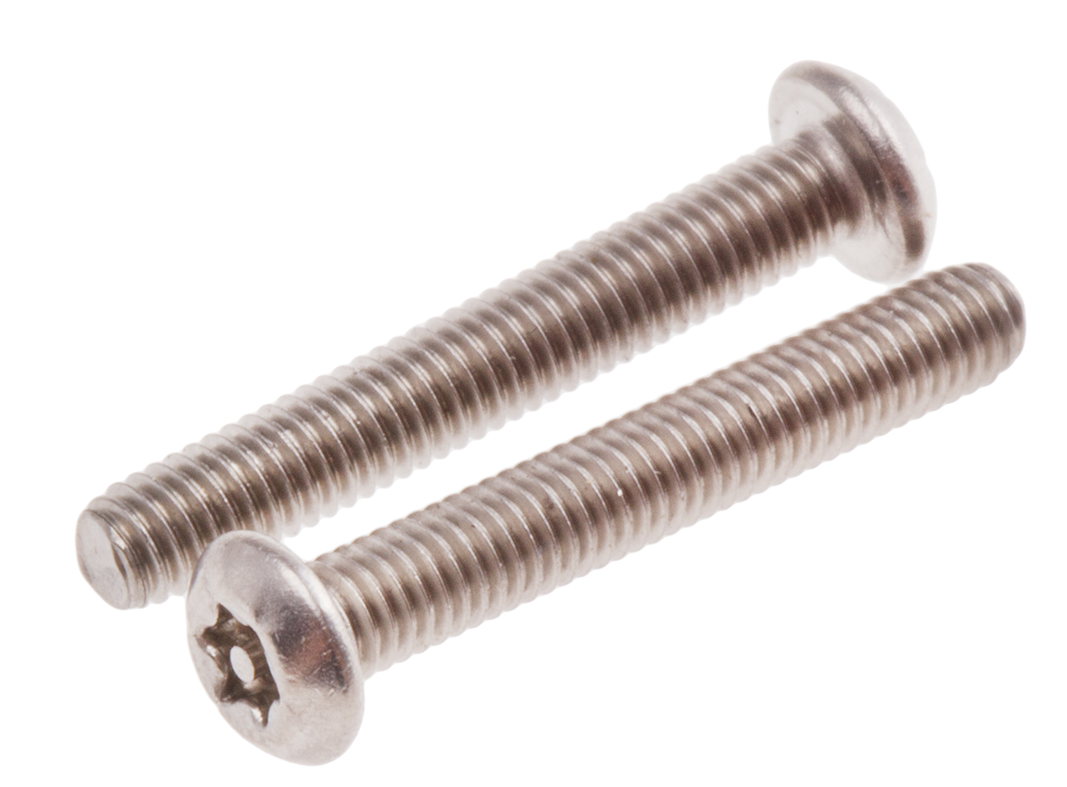 RS PRO Plain Flat Stainless Steel Tamper Proof Security Screw, M3 x 20mm