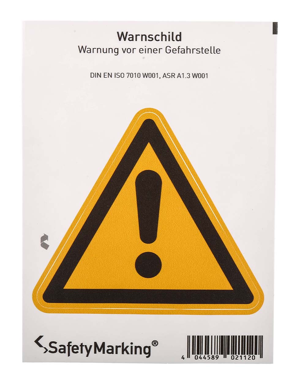 Wolk Self-Adhesive General Hazard Hazard Warning Sign