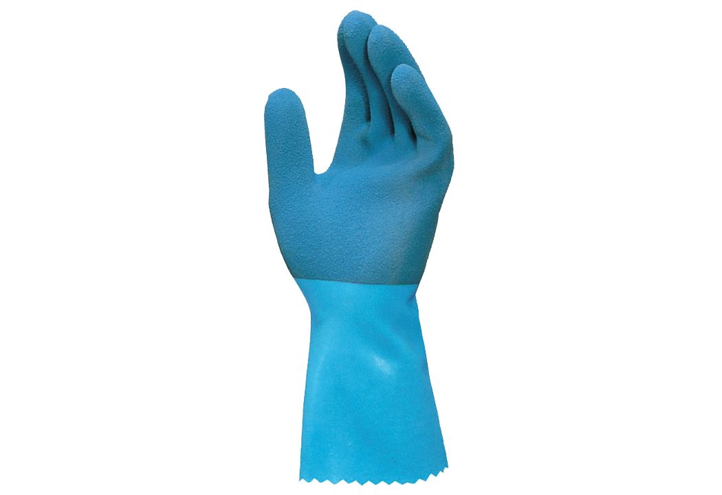 Mapa Jersette 315 Blue Latex Puncture & Tear Resistant Gloves, Size 7, Latex Coating