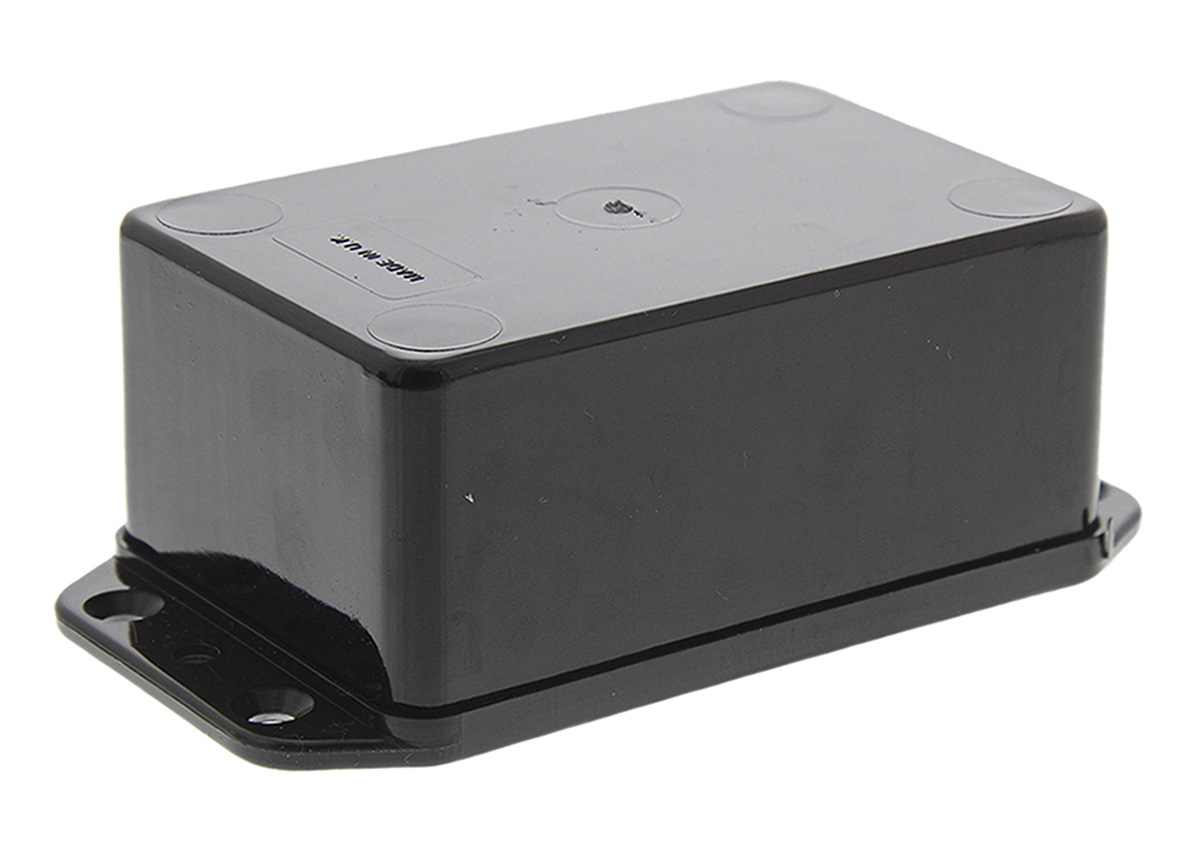 CAMDENBOSS Series 2000 Series Black ABS Enclosure, IP65, Flanged, Black Lid, 105 x 56 x 39mm