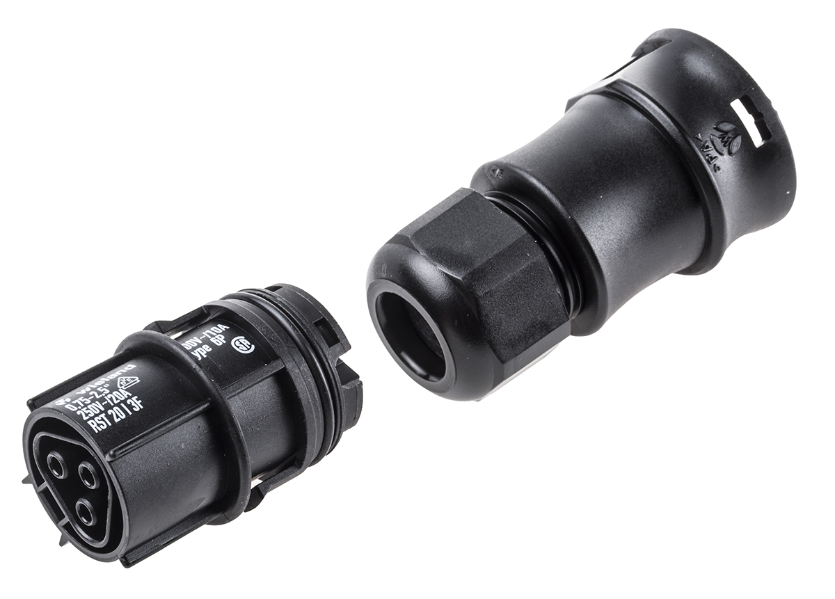 Wieland RST20i3 Series Circular, Female, Cable Mount, 20A