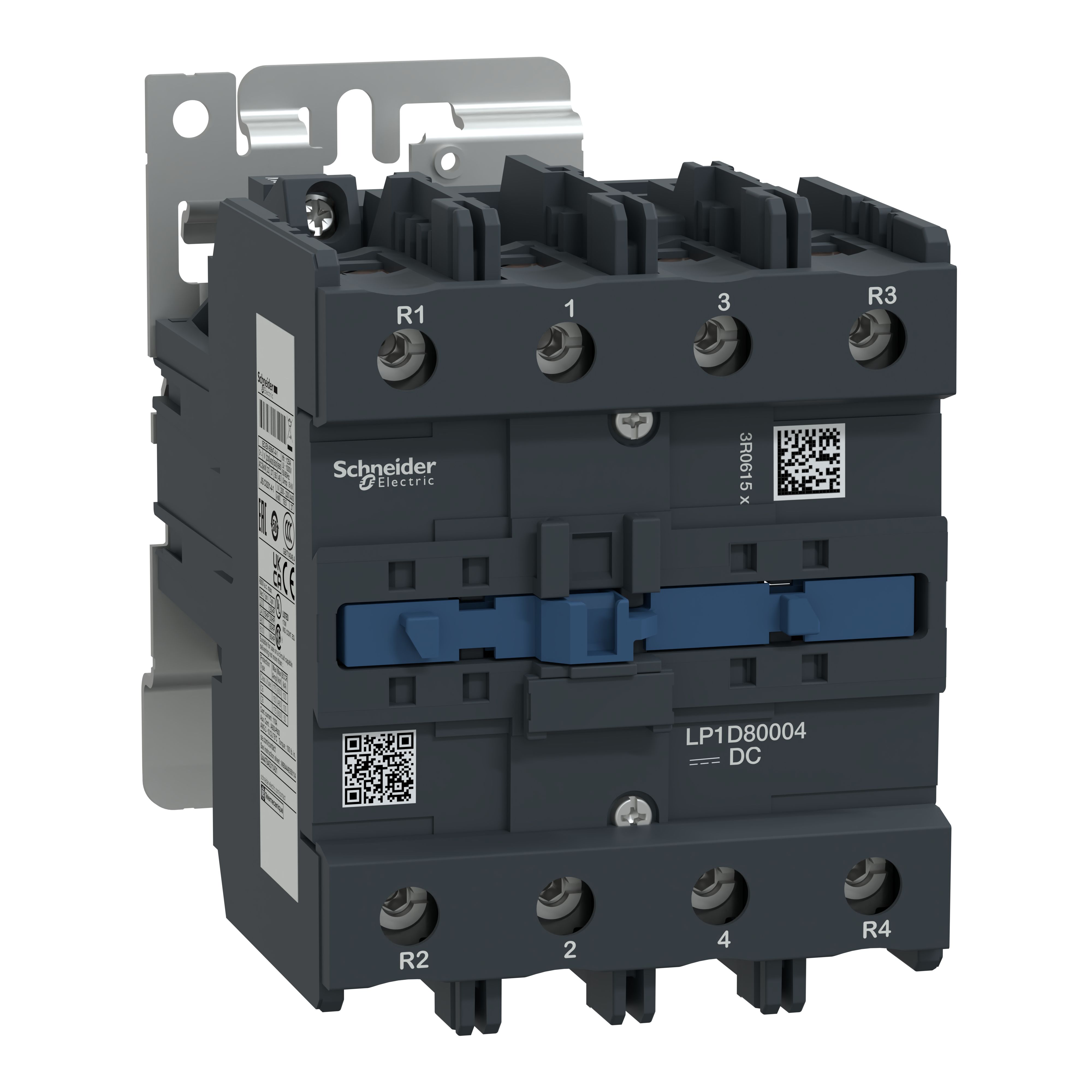 Schneider Electric TeSys D LP1D Contactor, 48 V dc Coil, 4-Pole, 125 A, 4NO, 1 kV ac, 690 V dc