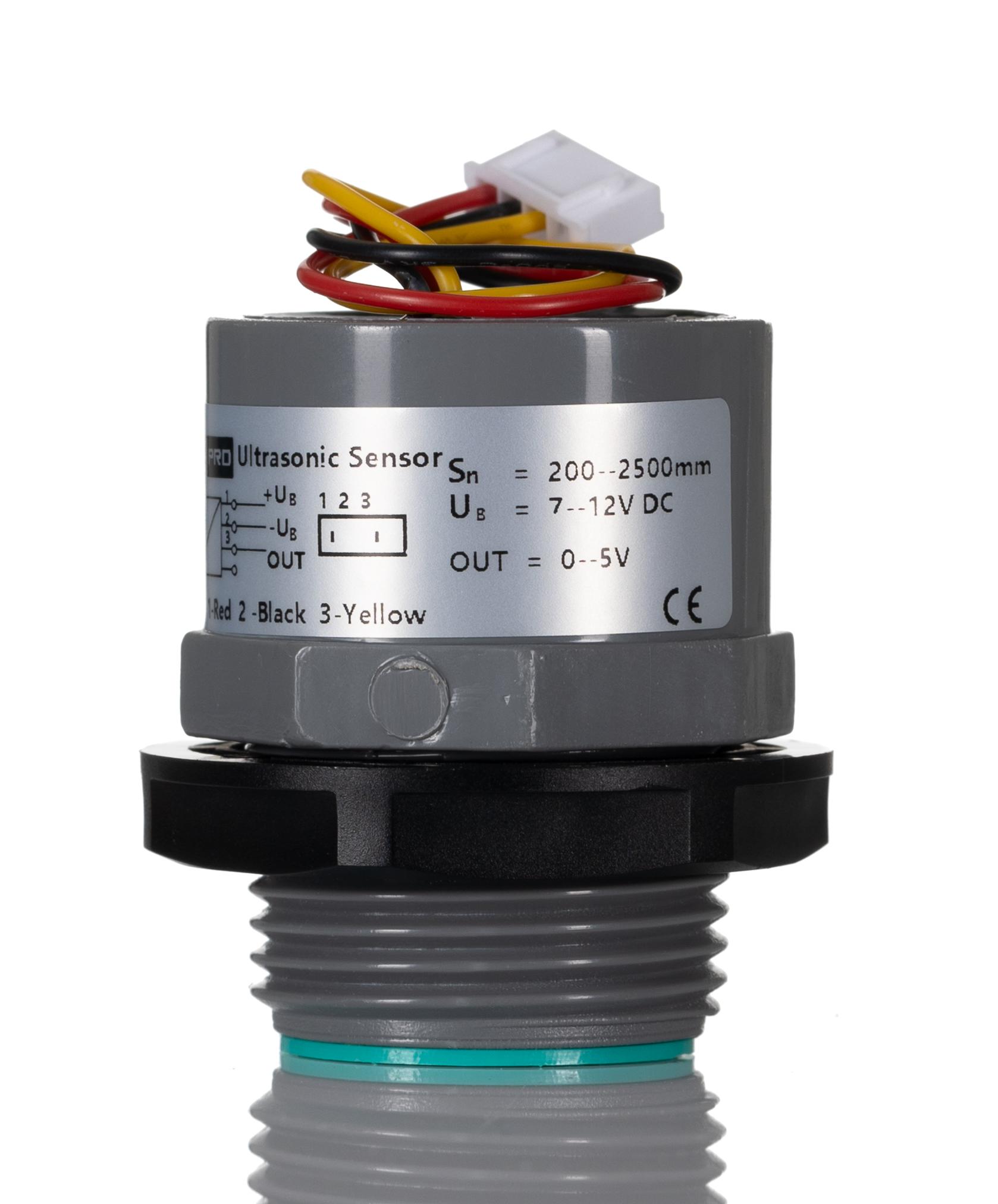 RS PRO Ultrasonic Level Sensor, Analogue 0 - 5V Output, Threaded, PVC Body