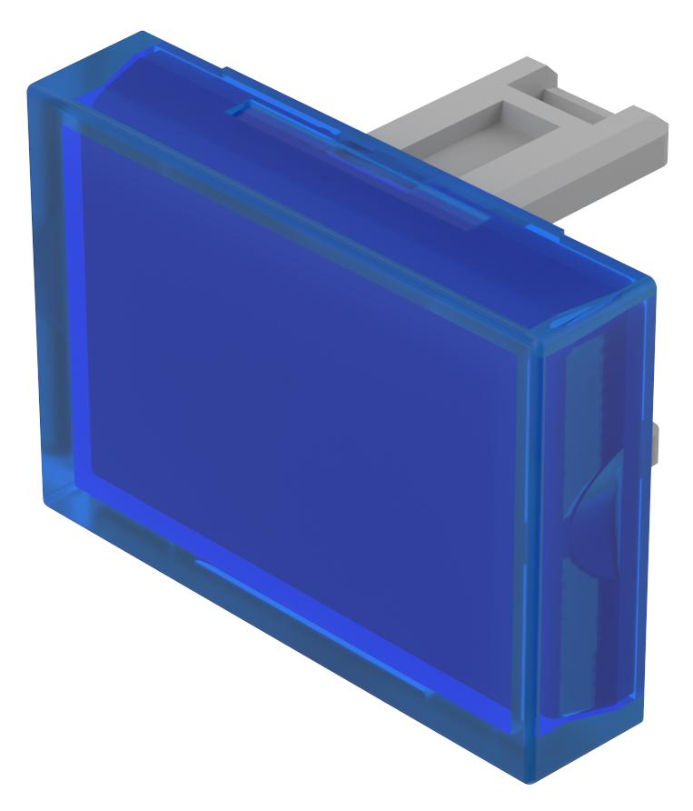 EAO Blue Rectangular Push Button Lens for Use with Push Button