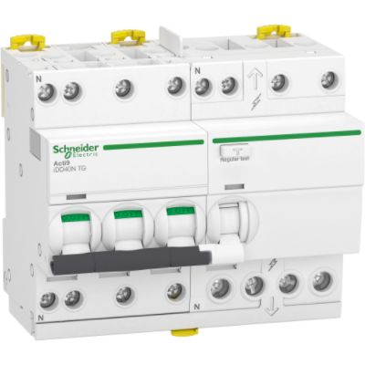 Schneider Electric RCBO, 32A Current Rating, 3P+N Poles, 30mA Trip Sensitivity, Type C, Acti9 Range