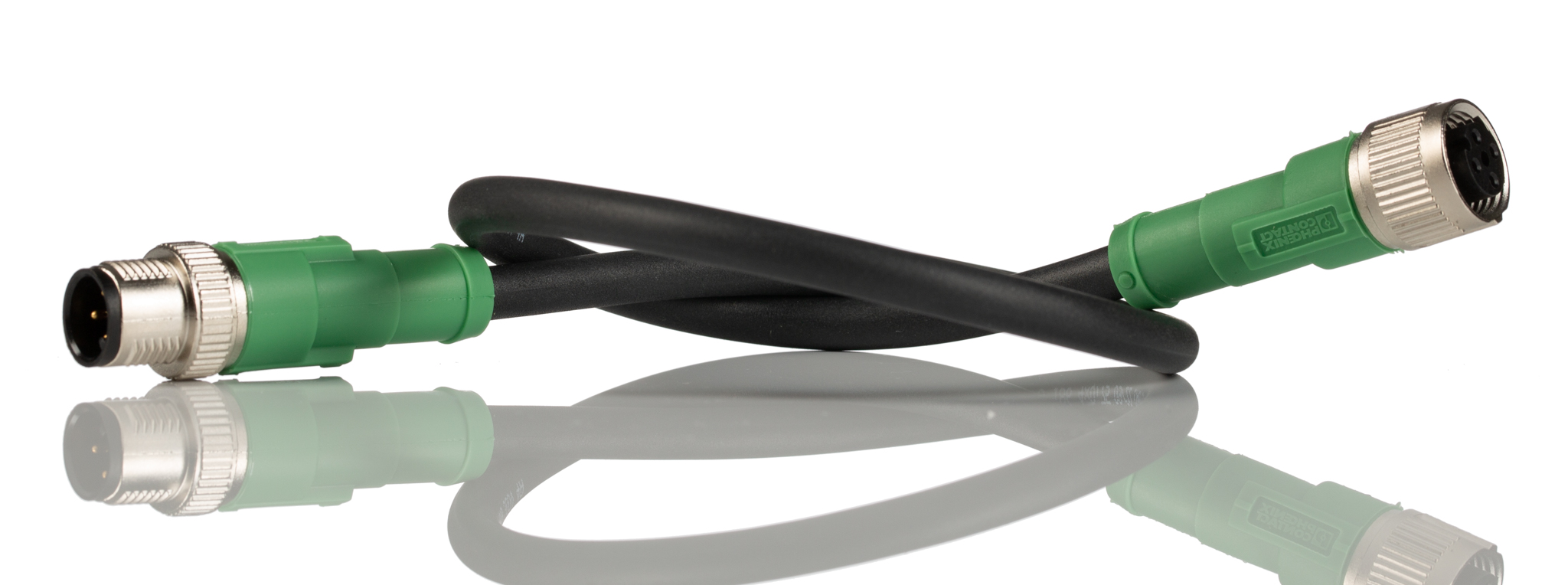 Phoenix Contact Male 4 way Straight Plug M12 SPEEDCON to Female 4 way Straight Socket M12 SPEEDCON Sensor Actuator